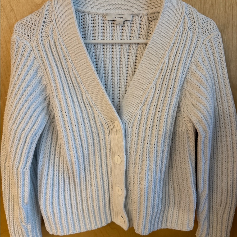 Vince Women's Cream Knit Cardigan